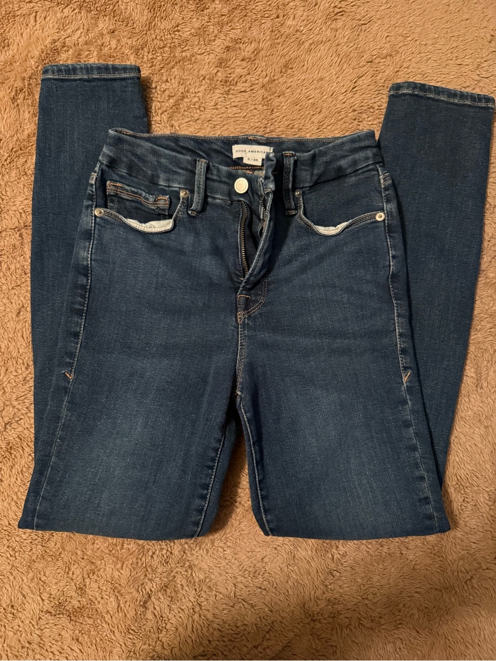 Good American Indigo High-Rise Skinny Jeans